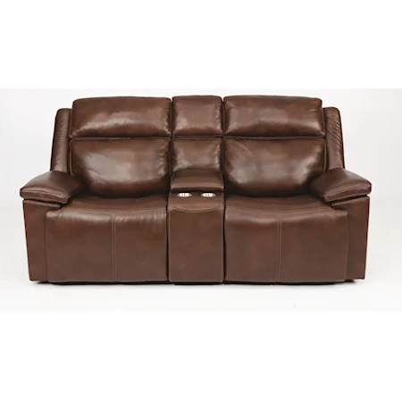 Power Reclining Loveseat with with Power Headrest, Hidden Cup Holders, and USB Ports
